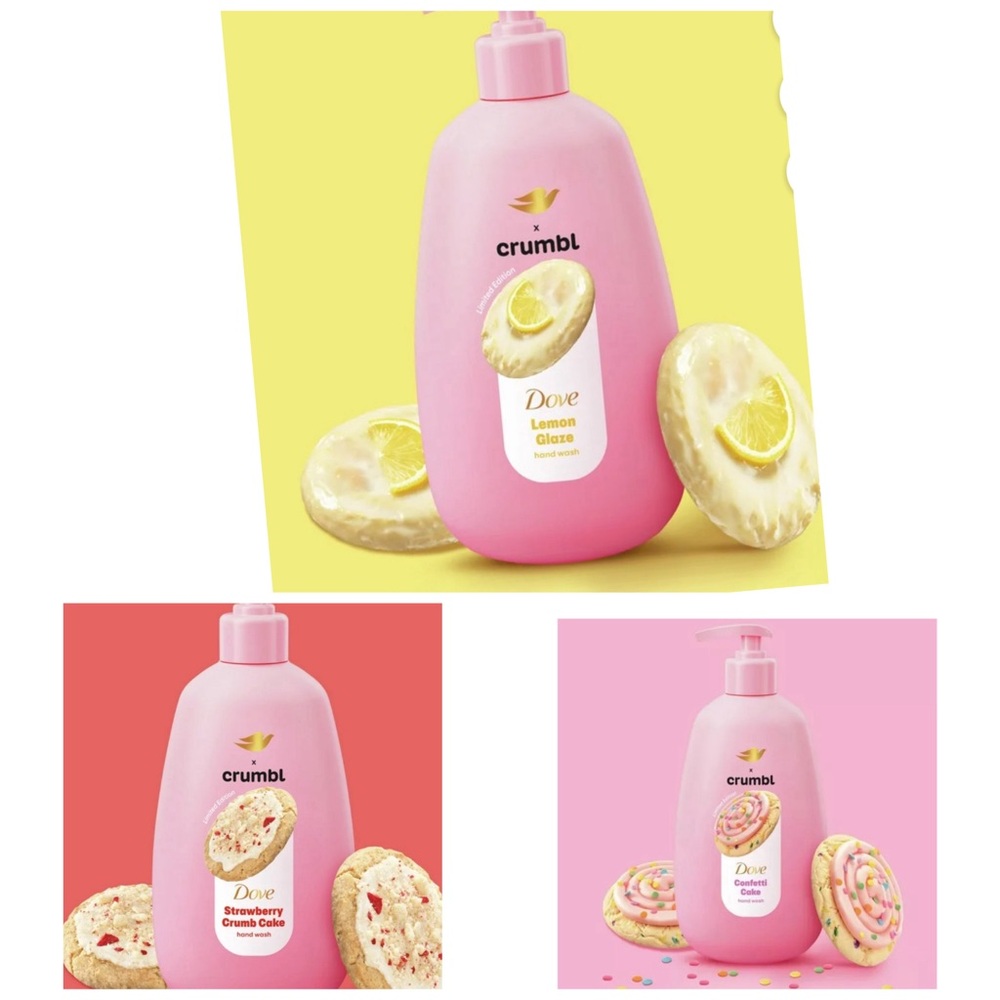 Crumbl x Dove bundle of 3 hand Soap brand new